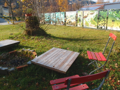 Garten mit Feuerstelle der Ferienwohnung FeWo Moosau in D-94258 Frauenau © Gine Selle, Frauenau