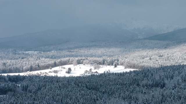 Winterlandschaft im Nationalpark Bayerischer Wald in der Nähe der Ferienwohnung FeWo Moosau in D-94258 Frauenau © Gine Selle, Frauenau